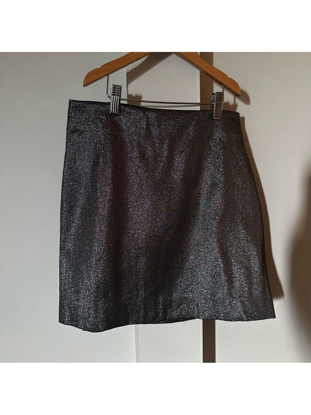 & OTHER STORIES Metallic Mini Skirt Pewter, Minimalist, Holiday party, sz EU 36 - Picture 5 of 10